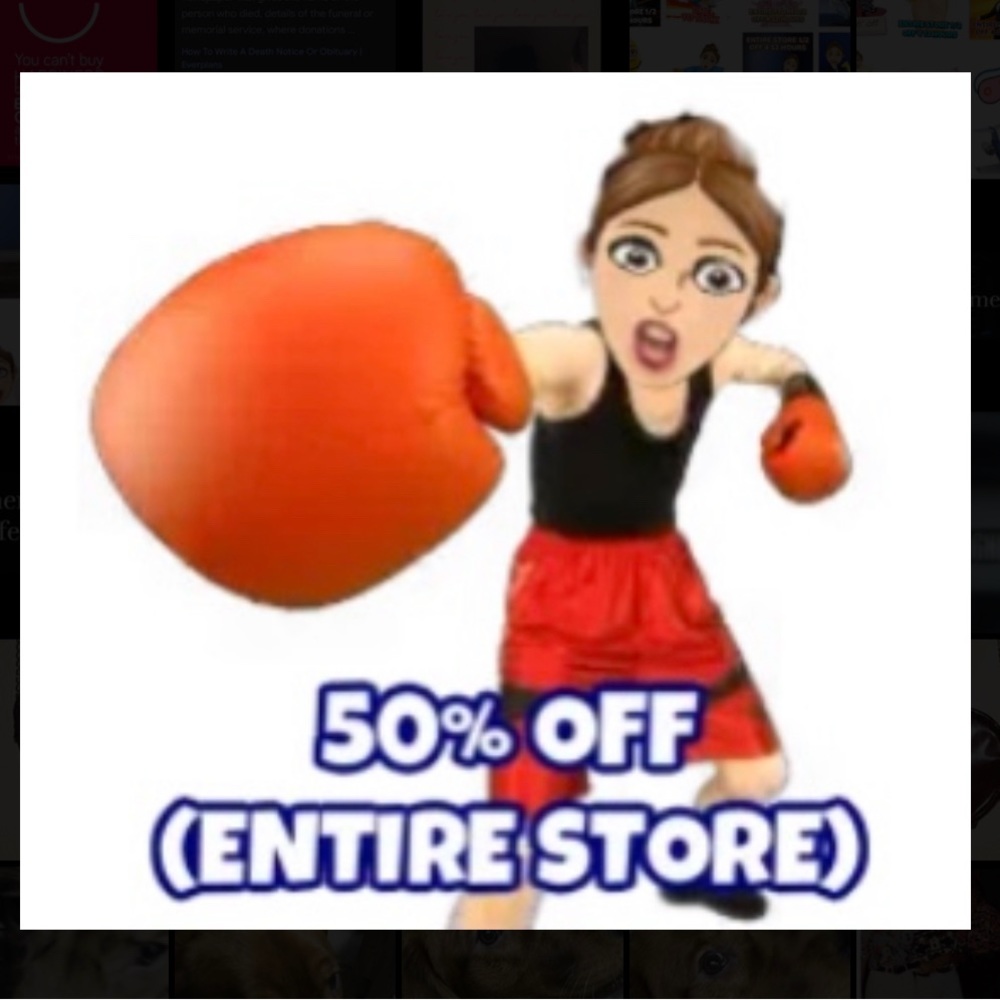 50% OFF ENTIRE STORE